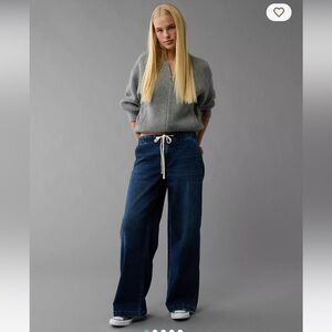 AE Dreamy Drape cozy wide leg jean